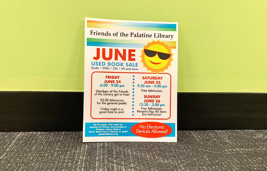 Friends of the Library June Book Sale Palatine Public Library District
